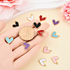 12Pcs 6 Colors Rack Plating Alloy Enamel Charms ENAM-YW0004-62-5