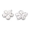 304 Stainless Steel Flower Pendants STAS-T067-30P-2