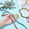 6 Strands 6 Colors Erose Shell Beads Strands BSHE-HY0001-05-3