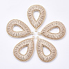 Polyester Thread Woven Pendants FIND-S319-07G-1