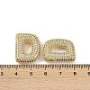 Brass Micro Pave Clear Cubic Zirconia Pendants KK-Z041-01G-D-3