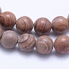 Natural Red Line Jasper Beads Strands G-F531-6mm-N-3