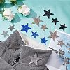  20Pcs 10 Style Rhinestone Star Cloth Iron On/Sew On Patches DIY-NB0006-05-6