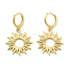 Sun Brass Hoop Earrings EJEW-H180-30D-G-2