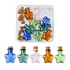 10Pcs 5 Colors Mini High Borosilicate Glass Bottle Bead Containers GLAA-FS0001-70-1