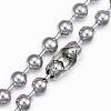 304 Stainless Steel Ball Chain Necklaces BJEW-H446-04-3