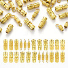 50Pcs 5 Styles Brass Screw Clasps KK-YW0002-45G-1