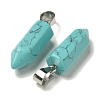 Synthetic Turquoise Pendants G-Z067-07P-05-2