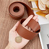 2M Flat Single Face Lychee Pattern Imitation Leather Band LC-WH0010-02B-03-3