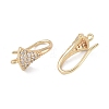 Brass Micro Pave Cubic Zirconia Earring Hooks KK-U008-16G-2