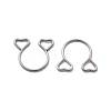 304 Stainless Steel Heart Clip on Nose Rings AJEW-A062-01B-P-3