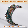 Olycraft 4 Strands Natural Indian Agate Beads Strands G-OC0005-16A-4