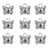 30Pcs Tibetan Style Alloy & Evil Eye Resin Pendants PALLOY-CJ0002-73-1