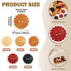 60Pcs 5 Styles Spray Painted Natural Wood Buttons WOOD-TA0002-91-4