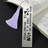 Fingerinspire 2Pcs 2 Style Stainless Steel Bookmarks AJEW-FG0001-58G-5