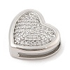 Brass Micro Pave Cubic Zirconia Slide Charms ZIRC-I068-02P-3