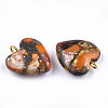 Assembled Bronzite and Imperial Jasper Pendants X-G-T111-04F-3