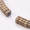 Electroplated Non-magnetic Synthetic Hematite Beads Strands G-P367-F03-1