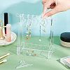 Coat Hanger Removable Acrylic Earring Displays EDIS-WH0012-08-5