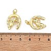 Brass Micro Pave Clear Cubic Zirconia Pendants KK-B177-05A-G-3