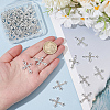 50Pcs Alloy Crystal Rhinestone Pendants ALRI-ME0001-02-3