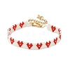 3Pcs 3 Colors Glass Seed Beaded Bracelets for Women BJEW-MZ00214-4
