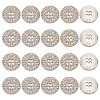 20Pcs Alloy with Rhinestone Buttons BUTT-MA0001-05-1