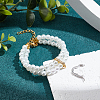 2Pcs 2 Colors Platinum Plated 925 Sterling Silver Rhinestone Twister Clasps STER-UN0001-05-2