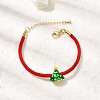 Christmas Nylon Cord Bracelets BJEW-L715-02G-03-2
