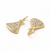 Rack Plating Brass Micro Pave Cubic Zirconia Charms ZIRC-K890-09G-3