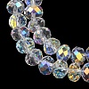 Electroplate Transparent Glass Beads Strands EGLA-A046-01B-21-2