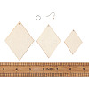 Yilisi DIY Rhombus Shape Natural Wood Pendants Earring Making Kits DIY-YS0001-14-19