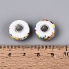 Lampwork & Brass Core European Beads LAMP-Q042-01G-3