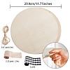 Flat Round Shape Unfinished Wood Slices DIY-SZ0002-38-2