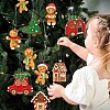 Christmas Gingerbread Man & Tree & House & Car Paper Pendant Decorations PW-WG3ABD1-01-4