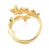 Brass Micro Pave Cubic Zirconia Cuff Ring RJEW-F116-32G-2