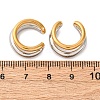 Two-layer C-Shaped 304 Stainless Steel Two Tone Cuff Earrings EJEW-A131-04B-GP-5