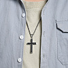 304 Stainless Steel Religion Cross Pendant Box Chain Necklaces for Men WGC31A9-01-2