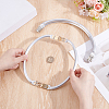 2Pcs 2 Styles Aluminum Purse Handle Frames FIND-BBC0005-29-3