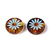 Painted Transparent Acrylic Beads OACR-T029-03E-2