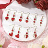 Alloy Enamel Heart Dangle Earrings EJEW-JE06272-02-2