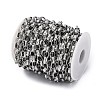 304 Stainless Steel Textured Rolo Chains STAS-P386-08P-3