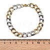 304 Stainless Steel Cuban Link Chain Bracelets for Women BJEW-D377-01C-5