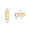 50Pcs Stainless Steel Chain Extender Connectors STAS-CJ0001-181-2