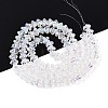Electroplate Transparent Glass Beads Strands EGLA-N055-03A-12-1
