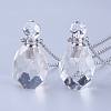 Natural Quartz Crystal Openable Perfume Bottle Pendant Necklaces NJEW-G325-04P-4