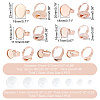 14Pcs Flat Round Adjustable 304 Stainless Steel Finger Rings Components DIY-UN0002-75-5
