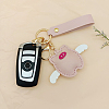 DIY Imitation Leather Flying Pig Pendant Keychain Sewing Kits DIY-WH0530-96-6