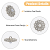 24Pcs 3 Styles Alloy Rhinestone Shank Buttons BUTT-HS0001-05P-4