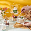 Foldable Transparent Plastic Single Cake Gift Packing Box CON-WH0084-42C-3